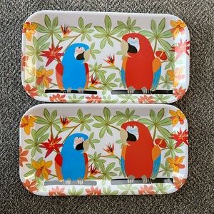 Vintage parrot trays mini